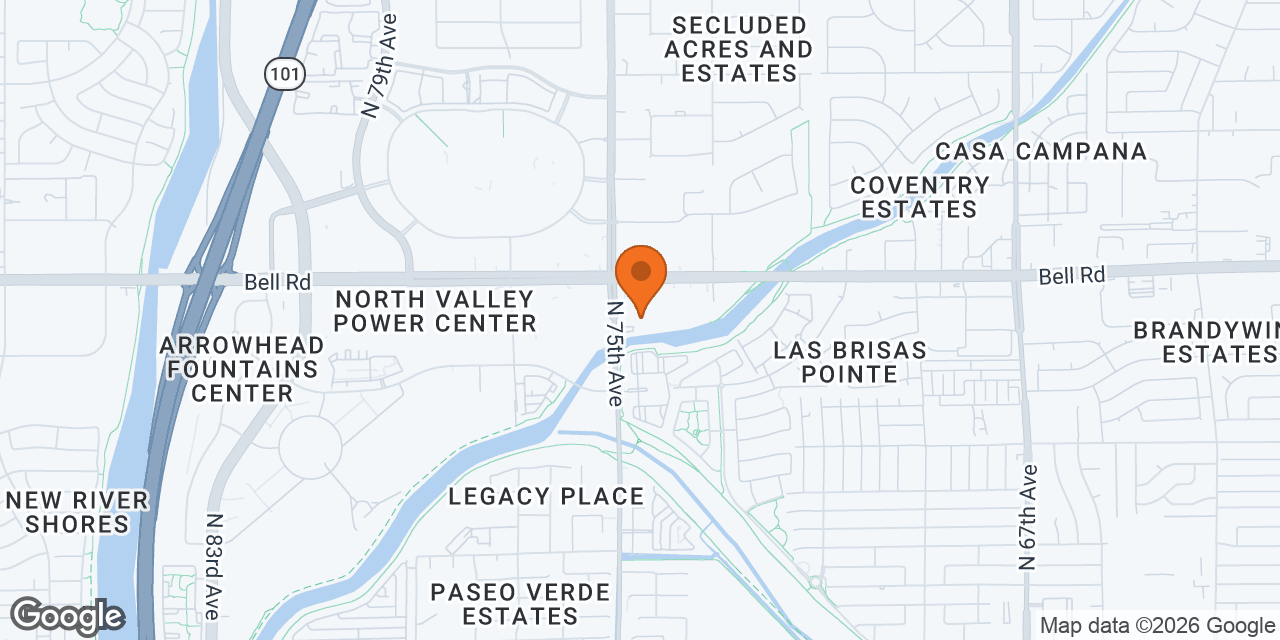 Map of Zoom Room Arrowhead at 7439 W. Bell Rd. #1, Peoria, AZ