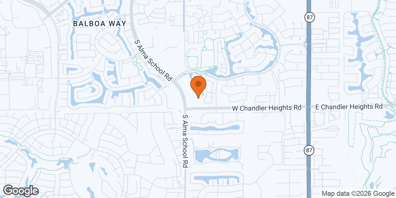 Map of Zoom Room Chandler at 4991 S. Alma School Rd Suite 6, Chandler, AZ